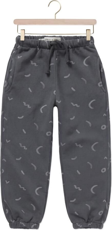 SPROET & SPROUT Jongens Broeken Sweatpants Painters Brush Print Donkergrijs