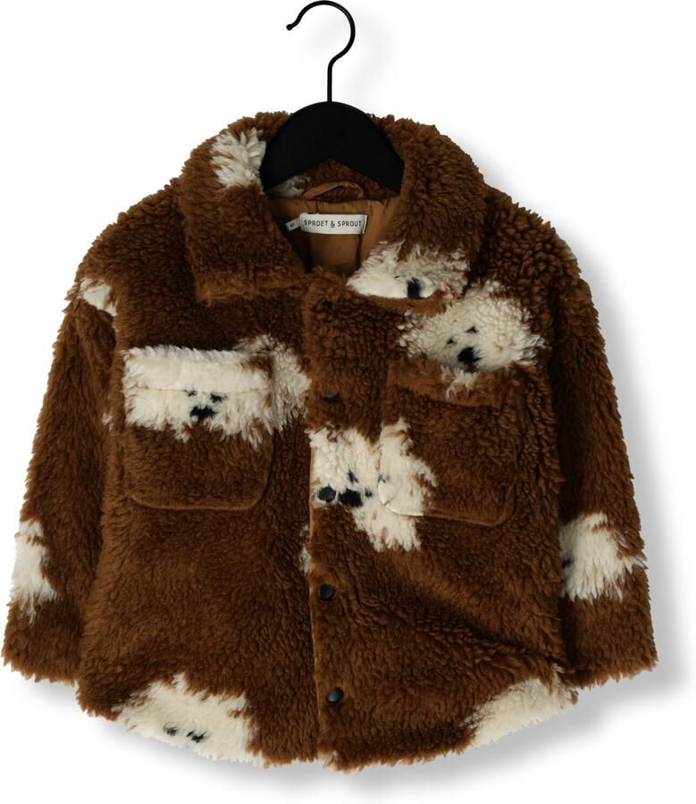 Sproet & Sprout Jongens Jassen Teddy Jacket Dog Print Bruin - Foto 4