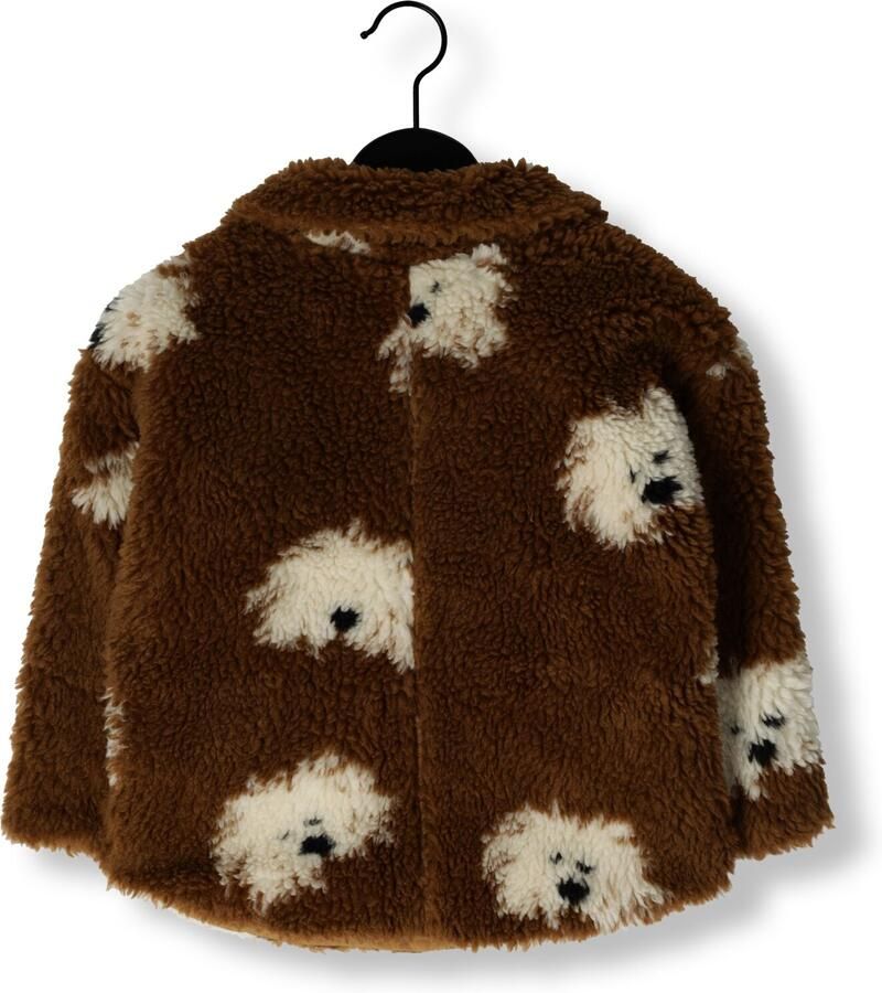 Sproet & Sprout Jongens Jassen Teddy Jacket Dog Print Bruin