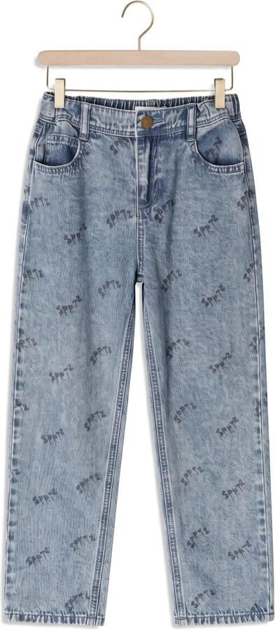 SPROET & SPROUT Jongens Jeans Straight Denim Pants Sprt& Print Lichtblauw