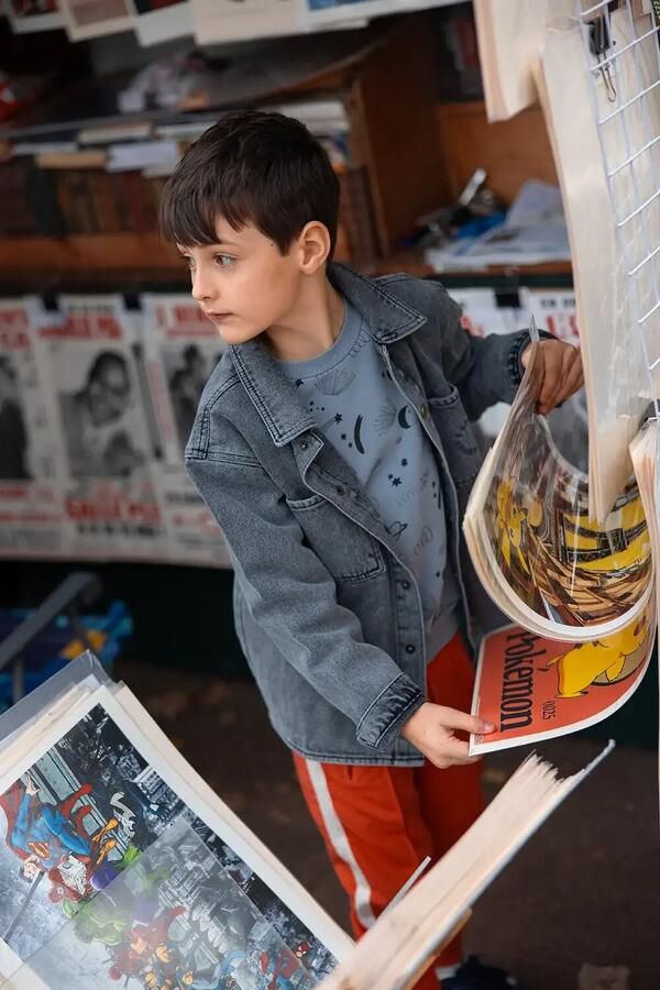 Sproet & Sprout Jongens Overhemden Denim Shirt Donkergrijs - Foto 2