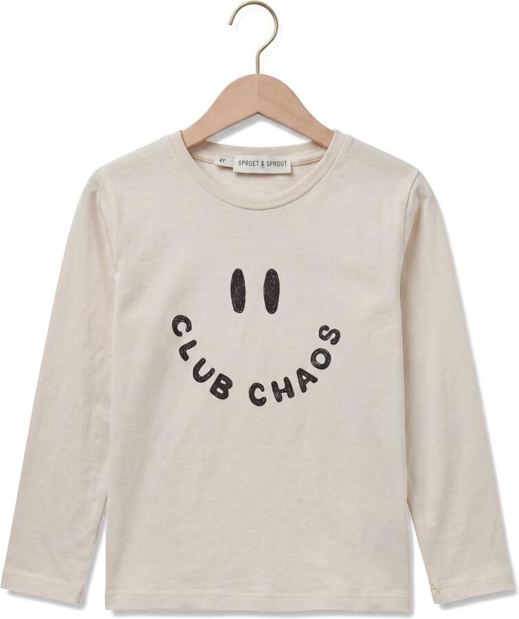 SPROET & SPROUT Jongens Polo's & T-shirts T-shirt Ls Club Chaos Ecru