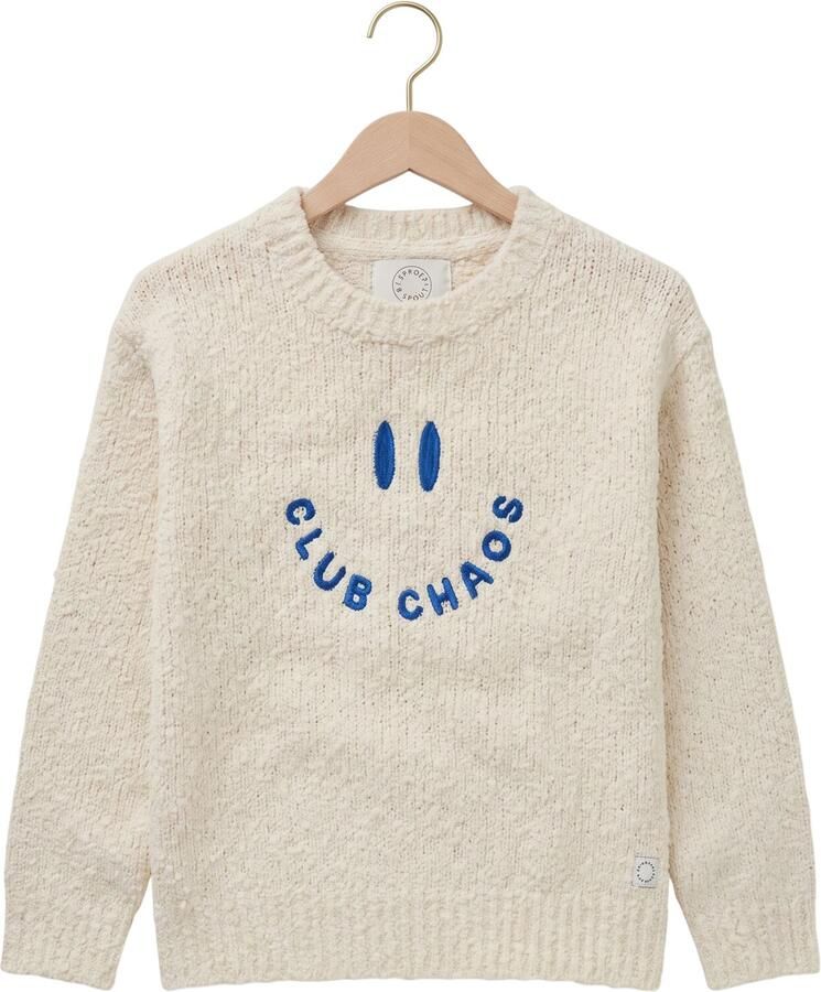 SPROET & SPROUT Jongens Truien & Vesten Sweater Boucle Club Chaos Ecru