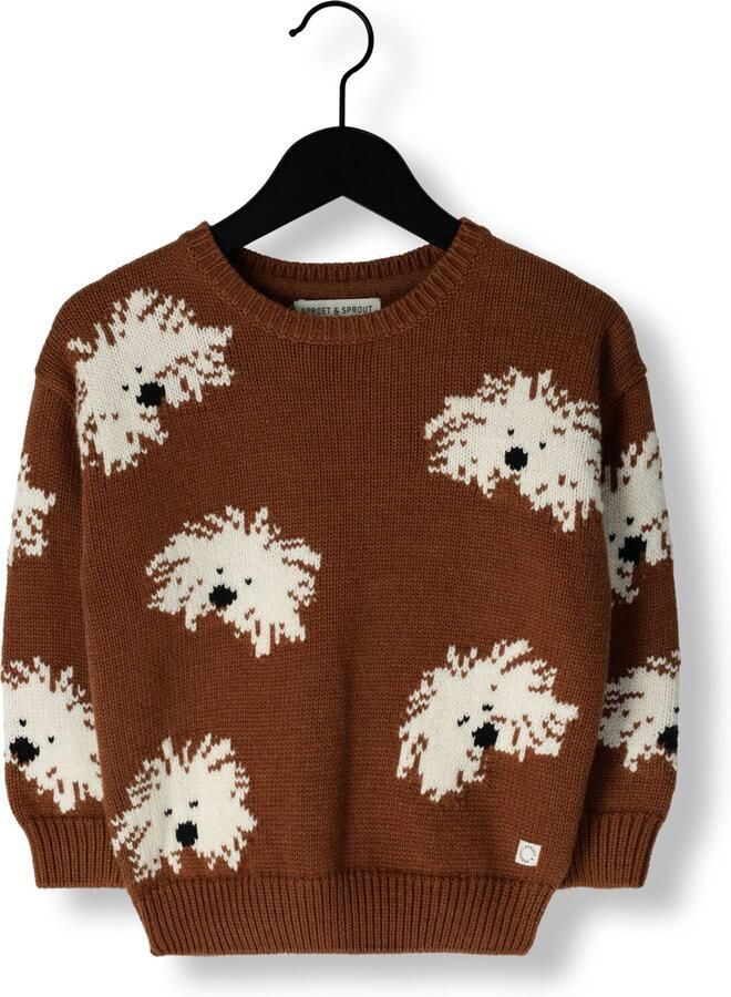 Sproet & Sprout Jongens Truien & Vesten Sweater Intarsia Dogs Bruin - Foto 2