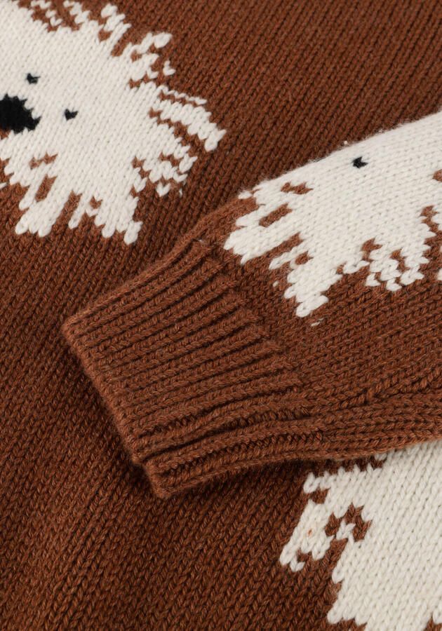 Sproet & Sprout Jongens Truien & Vesten Sweater Intarsia Dogs Bruin