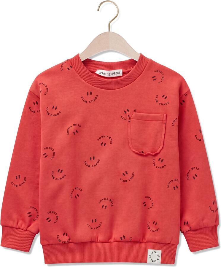 SPROET & SPROUT Jongens Truien & Vesten Sweatshirt Club Chaos Print Rood