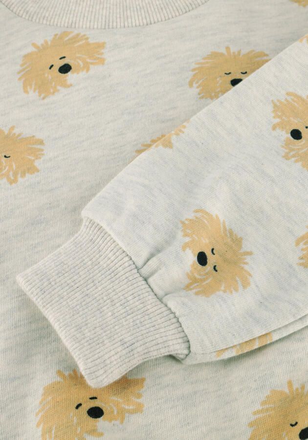 Sproet & Sprout Jongens Truien & Vesten Sweatshirt Moustache Dog Print Wit