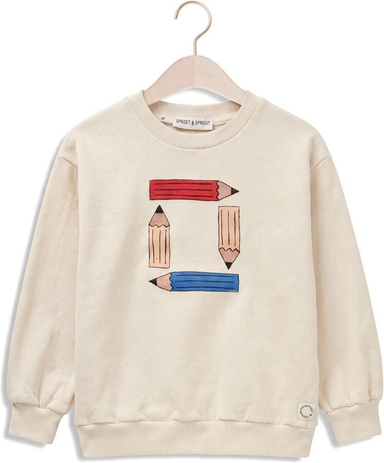 SPROET & SPROUT Jongens Truien & Vesten Sweatshirt Pencils Ecru