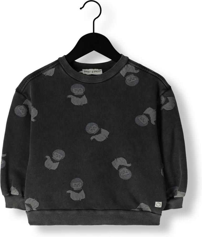 Sproet & Sprout Jongens Truien & Vesten Sweatshirt Space Cat Print Grijs - Foto 3