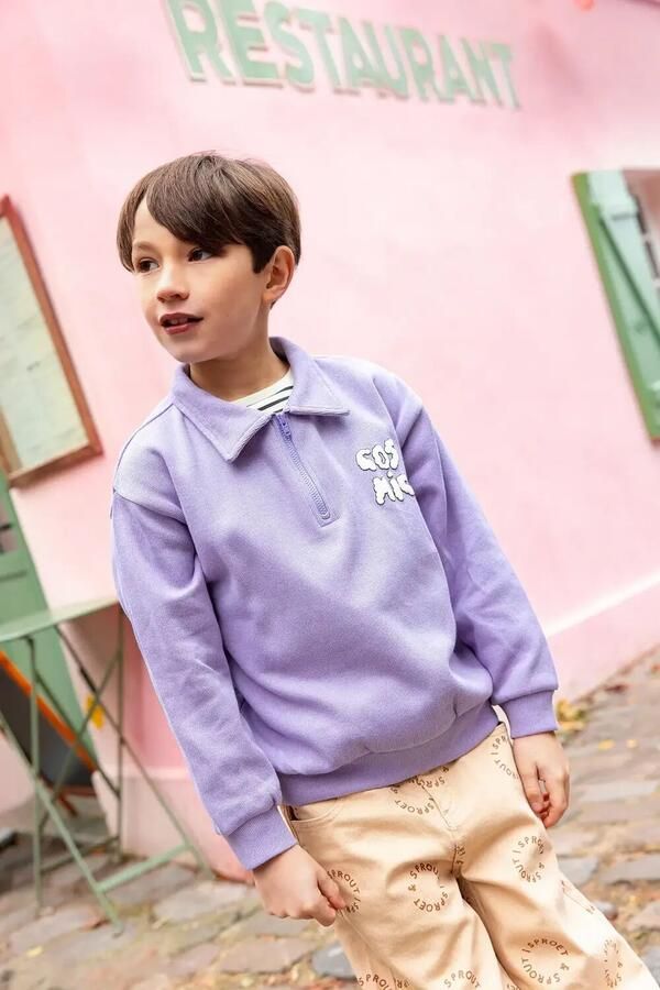 Sproet & Sprout Jongens Truien & Vesten Zip Collar Sweatshirt Lila - Foto 2