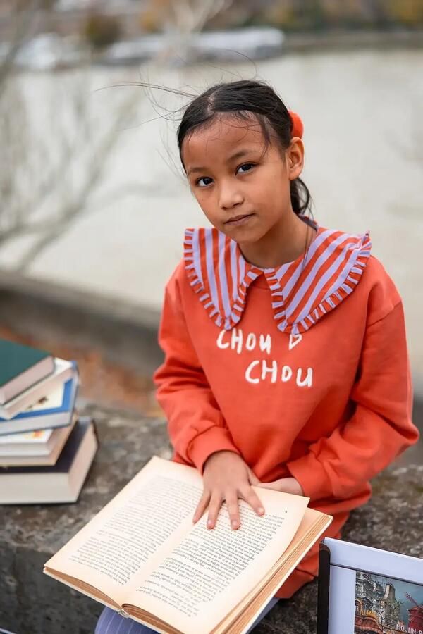 Sproet & Sprout Meisjes Blouses Stripe Blouse Paars - Foto 2