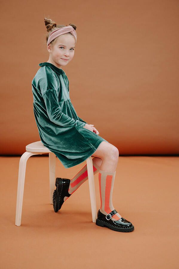 Sproet & Sprout Meisjes Jurken Dress Velvet Groen - Foto 2