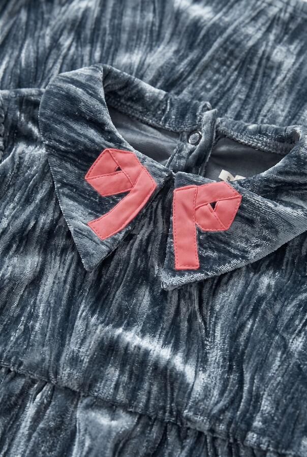 SPROET & SPROUT Meisjes Jurken Velvet Dress Bow Petrol - Foto 2