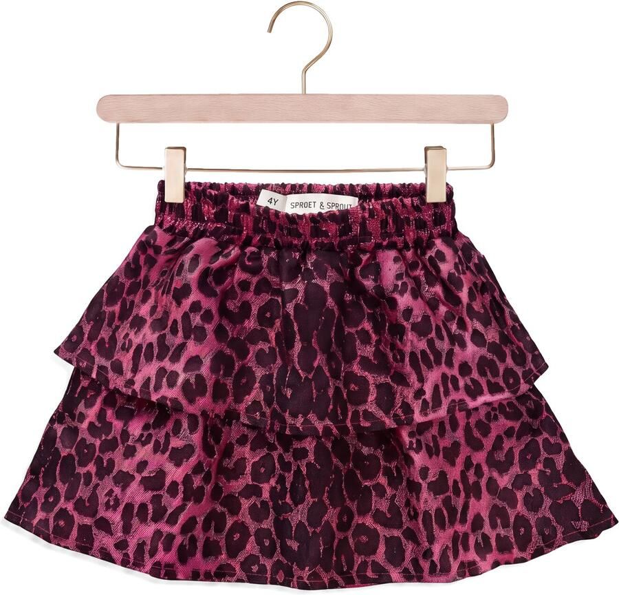 SPROET & SPROUT Meisjes Rokken Skirt Jacquard Panther Fuchsia