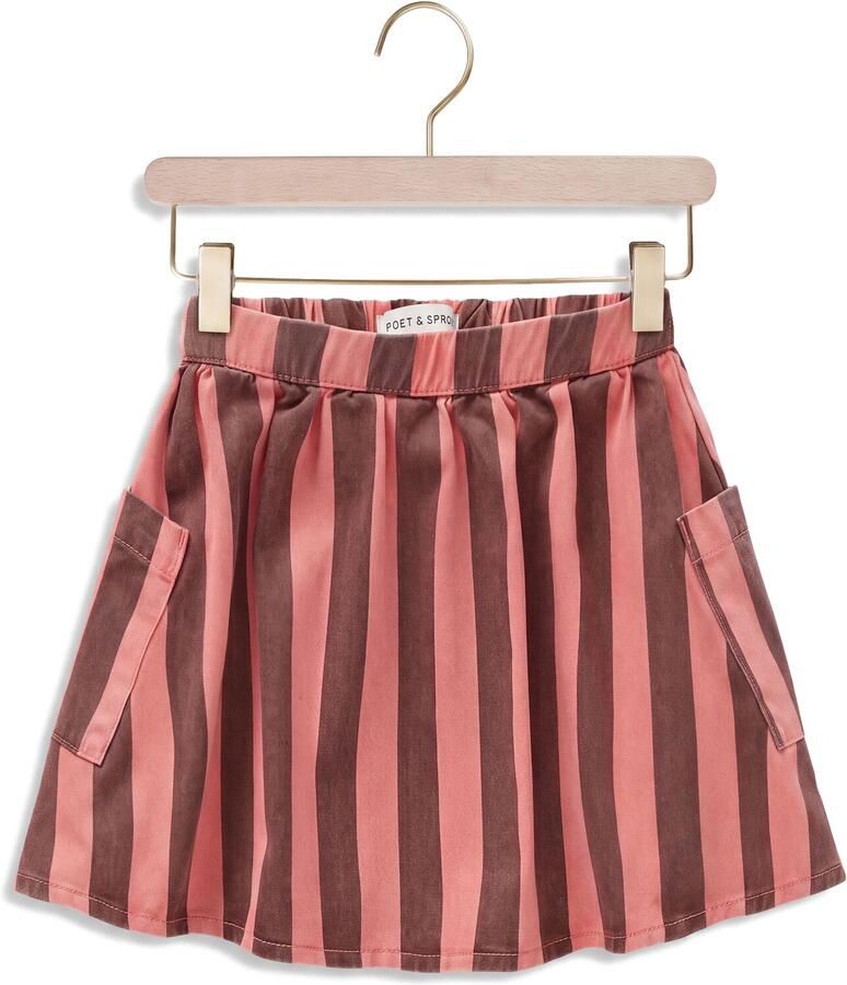 SPROET & SPROUT Meisjes Rokken Striped Denim Skirt Roze