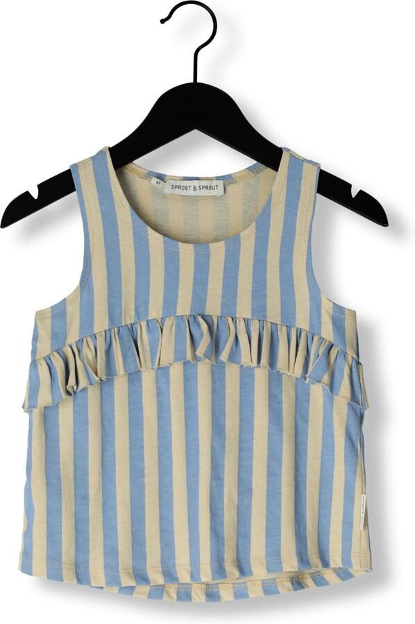 Sproet & Sprout Meisjes Tops & T-shirts Ruffle Singlet Stripes Blauw - Foto 2