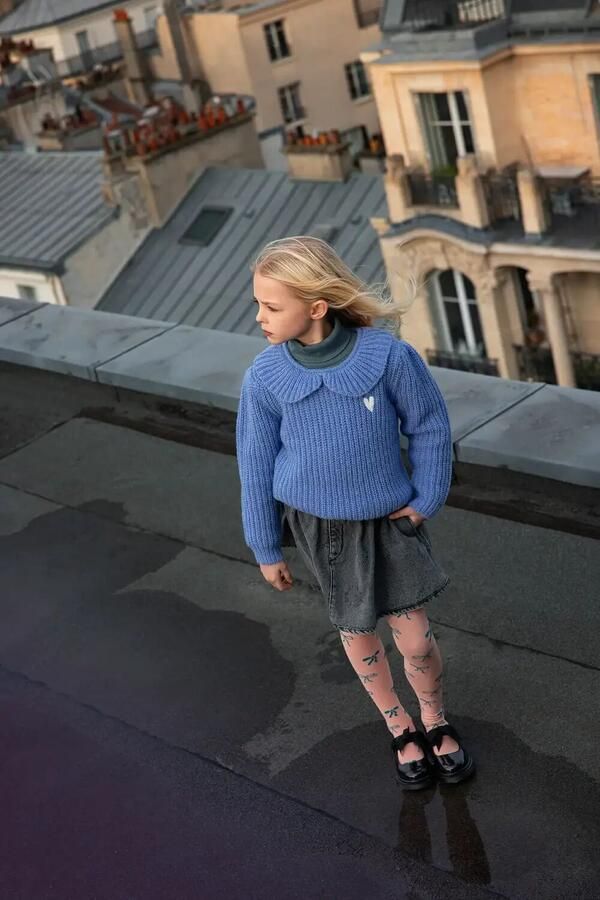 Sproet & Sprout Meisjes Truien & Vesten Sweater Peter Pan Collar Lila - Foto 2