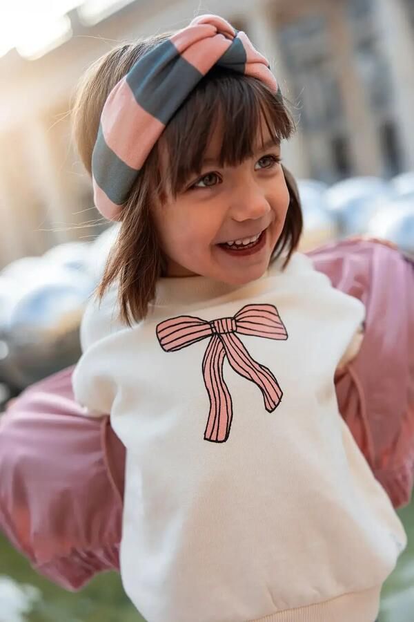 Sproet & Sprout Meisjes Truien & Vesten Sweatshirt Bow Gebroken Wit - Foto 2