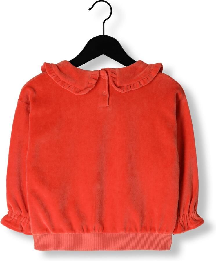 Sproet & Sprout Meisjes Truien & Vesten Sweatshirt Velvet Ruffle Collar Koraal