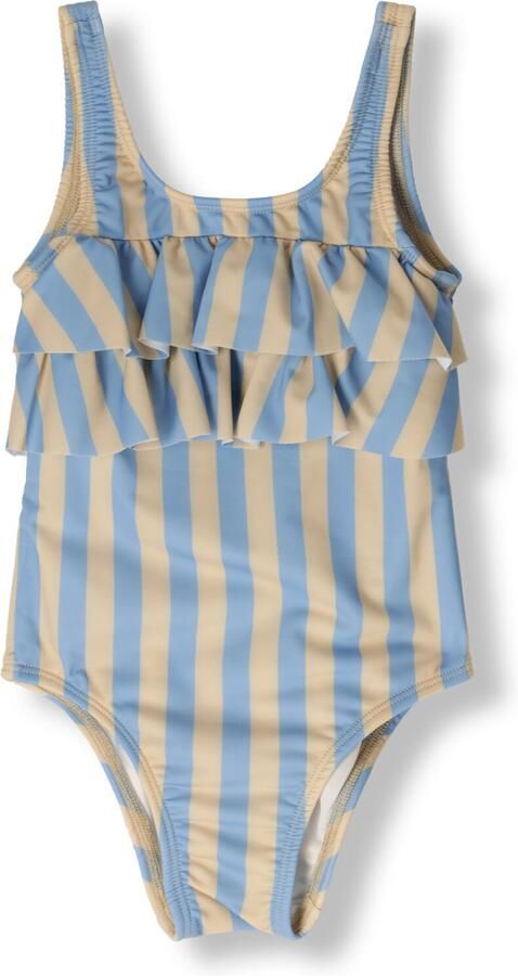 Sproet & Sprout Meisjes Zwemkleding Swimsuit Chest Ruffle Stripes Blauw - Foto 4