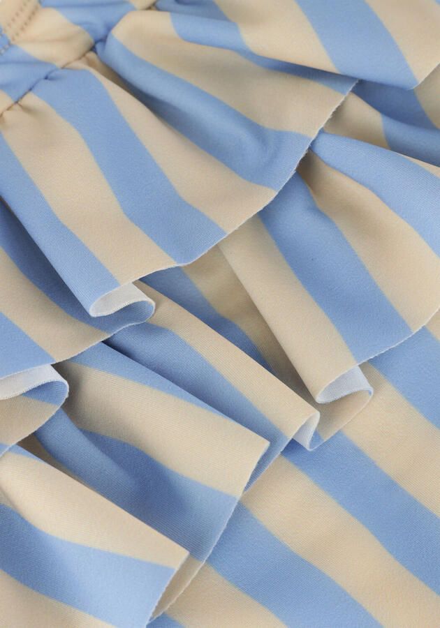 Sproet & Sprout Meisjes Zwemkleding Swimsuit Chest Ruffle Stripes Blauw - Foto 1