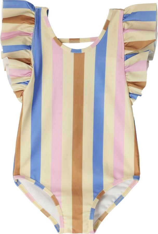 SPROET & SPROUT Meisjes Zwemkleding Swimsuit Ruffle Multi Stripes Multi
