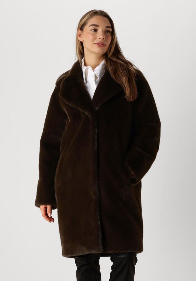 STAND STUDIO Dames Jassen Camille Cocoon Coat Bruin - Foto 4