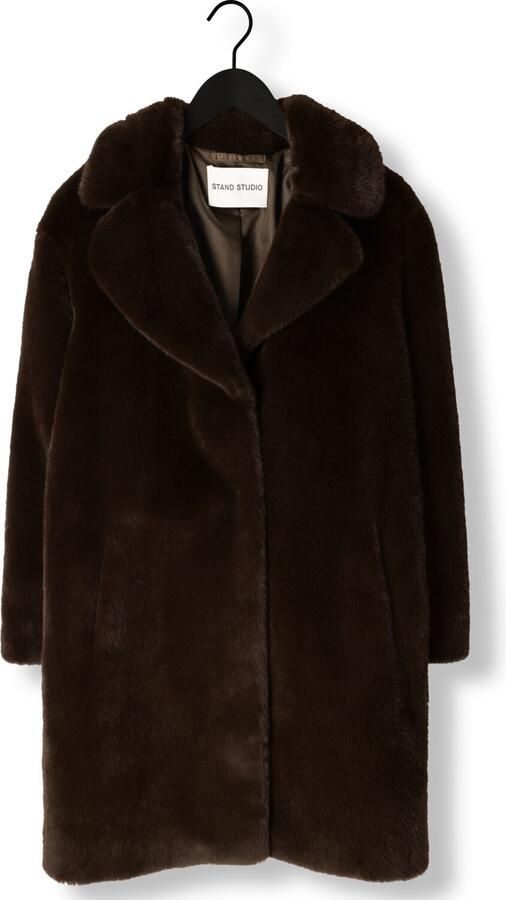 STAND STUDIO Dames Jassen Camille Cocoon Coat Bruin - Foto 3