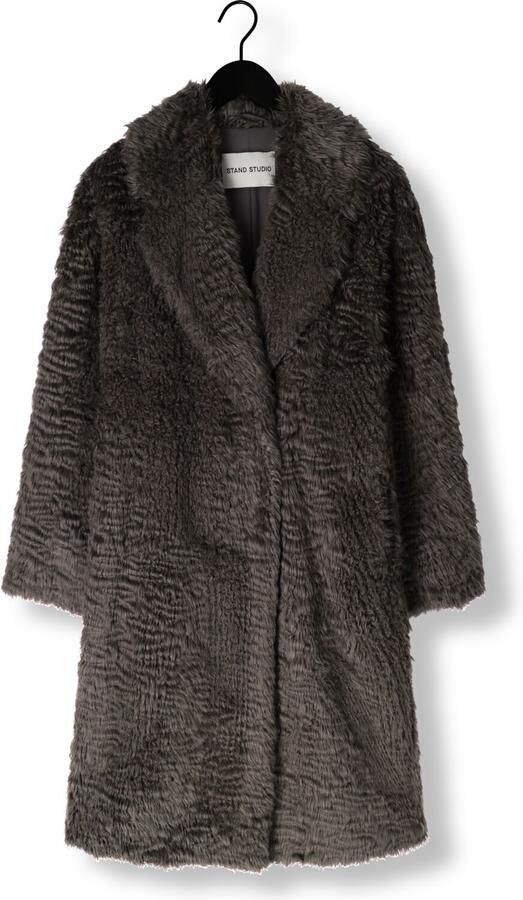 Stand Studio Rookgrijze Faux-Fur Jassen Aw24 Gray Dames - Foto 3