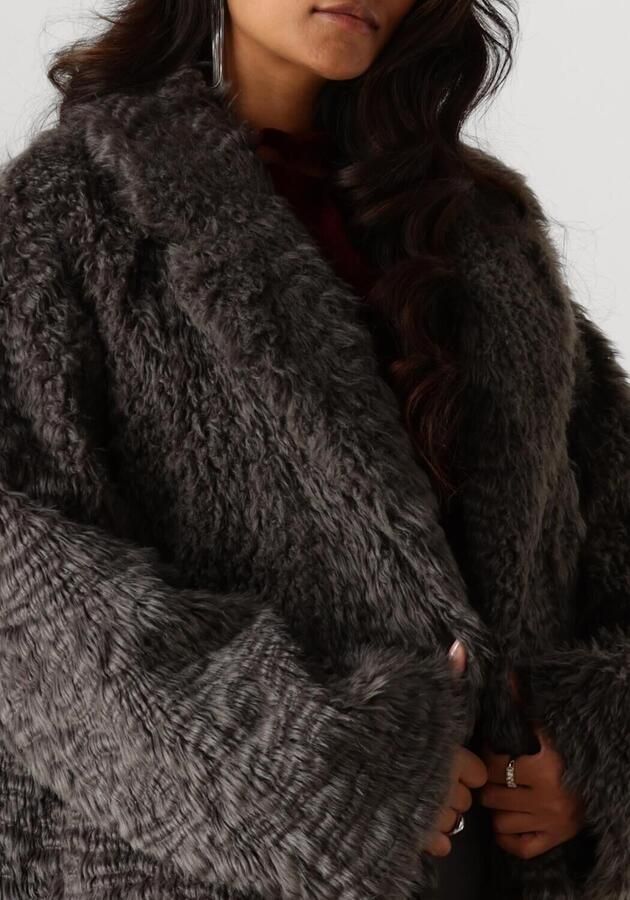 Stand Studio Rookgrijze Faux-Fur Jassen Aw24 Gray Dames - Foto 2