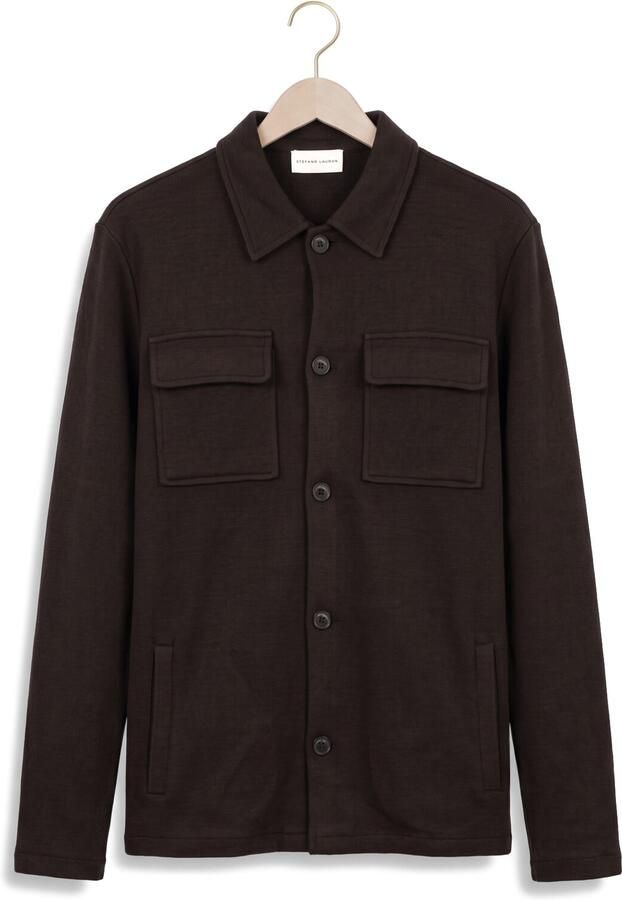 STEFANO LAURAN Heren Overshirts Overshirt Bruin - Foto 4