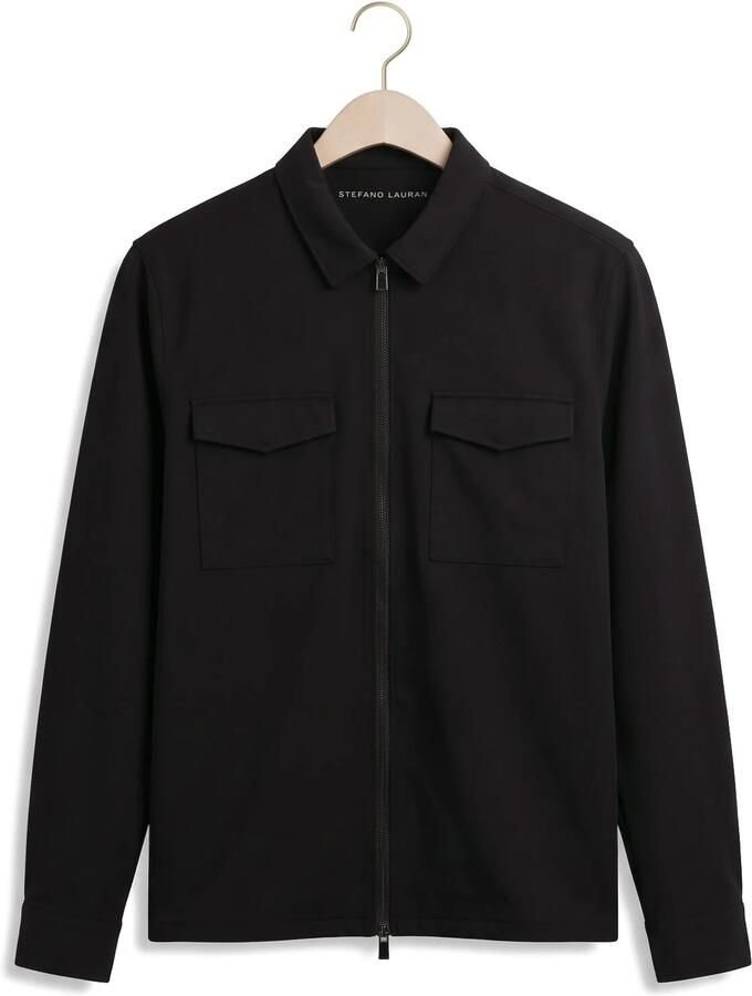 STEFANO LAURAN Heren Overshirts Sl-caesar Zwart - Foto 2