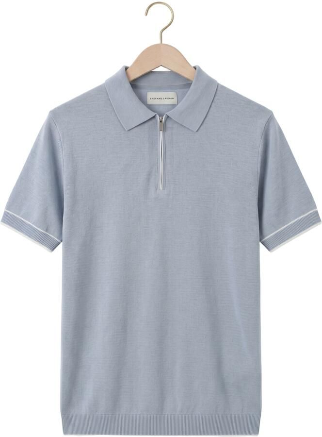 STEFANO LAURAN Heren Polo's & T-shirts Polo Bastian Lichtblauw - Foto 2