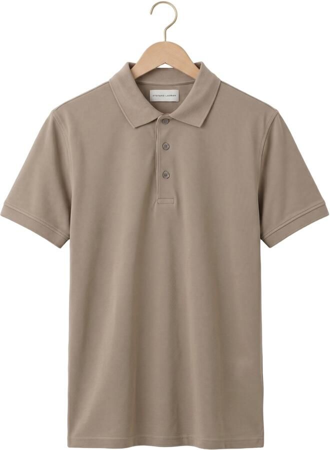 STEFANO LAURAN Heren Polo's & T-shirts Polo Bjorn Beige - Foto 2