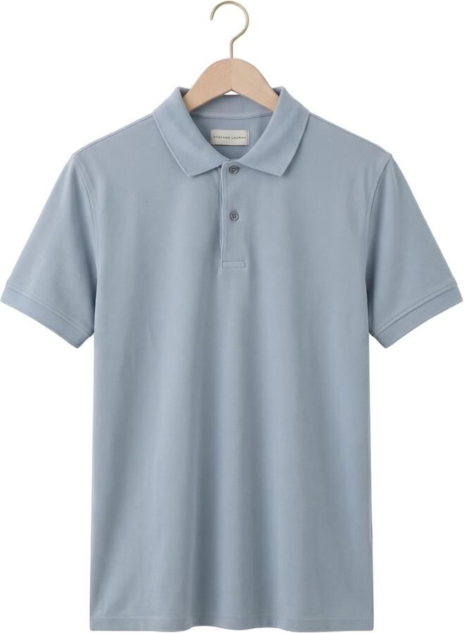 STEFANO LAURAN Heren Polo's & T-shirts Polo Bjorn Lichtblauw - Foto 2