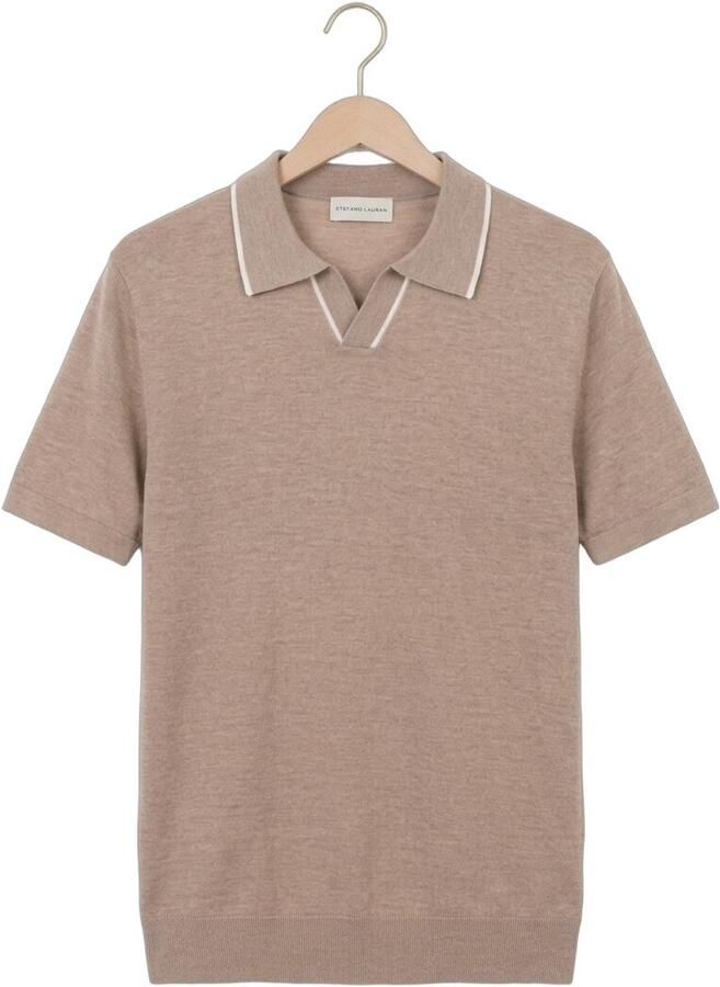 STEFANO LAURAN Heren Polo's & T-shirts Polo Borre Beige - Foto 2