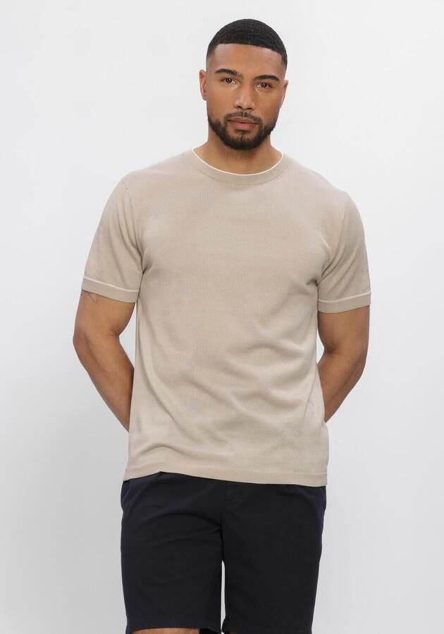 STEFANO LAURAN Heren Polo's & T-shirts T-shirt Bror Beige