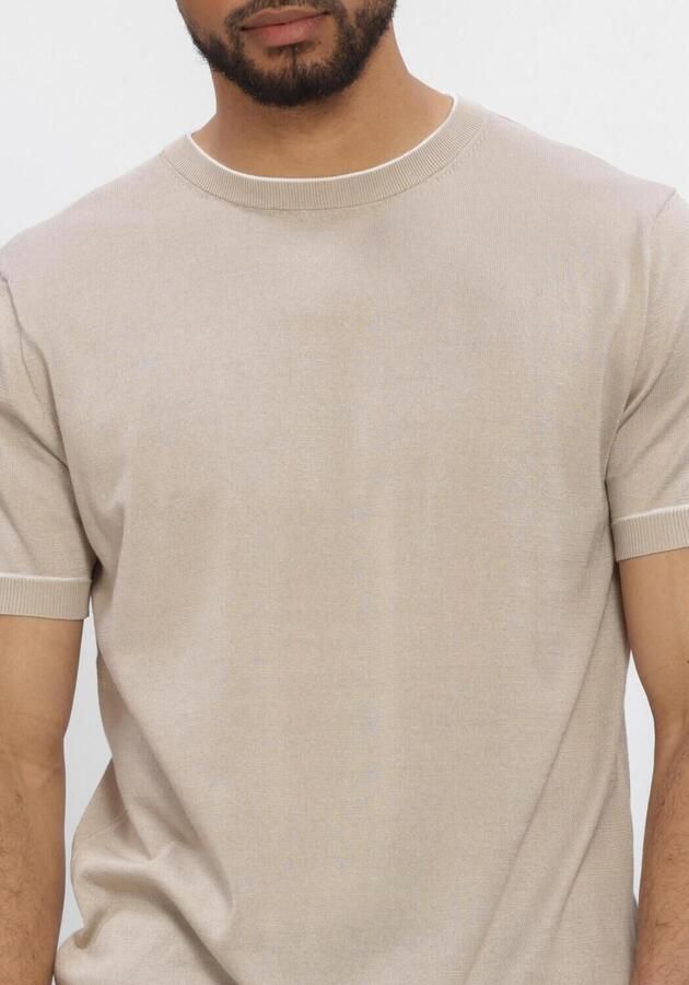 STEFANO LAURAN Heren Polo's & T-shirts T-shirt Bror Beige - Foto 4