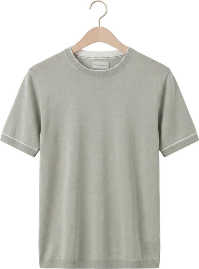 STEFANO LAURAN Heren Polo's & T-shirts T-shirt Bror Groen - Foto 2