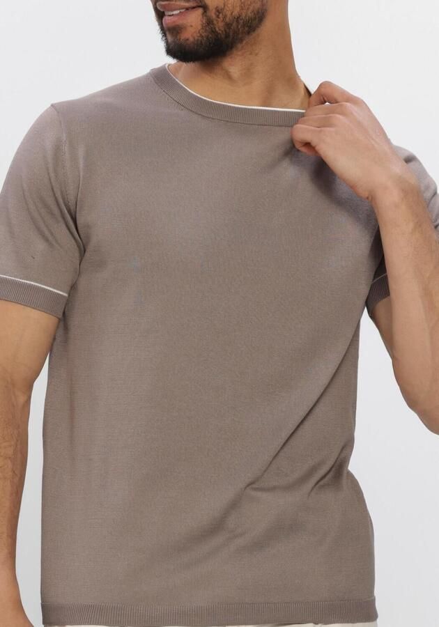 STEFANO LAURAN Heren Polo's & T-shirts T-shirt Bror Taupe - Foto 4