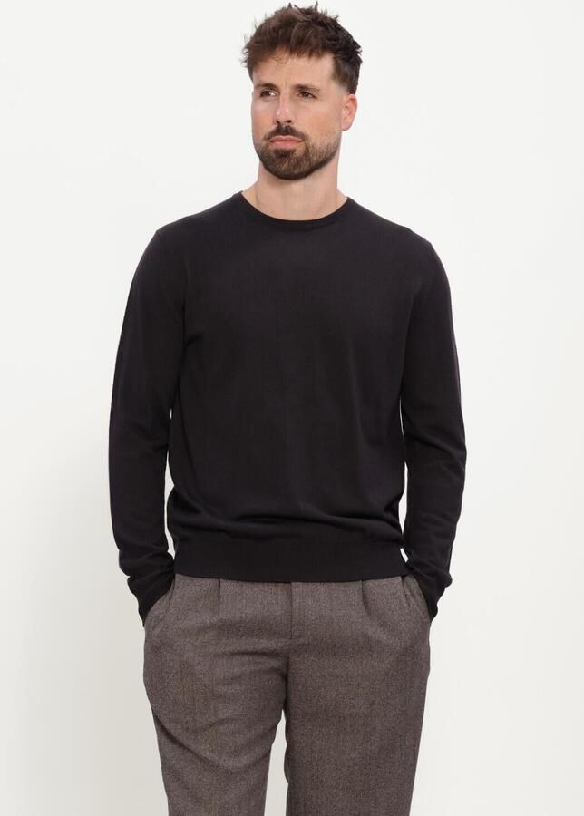STEFANO LAURAN Heren Truien & Vesten Crew Zwart