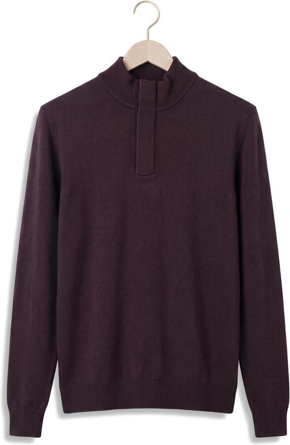 STEFANO LAURAN Heren Truien & Vesten Double Knit Zip Bordeaux - Foto 4
