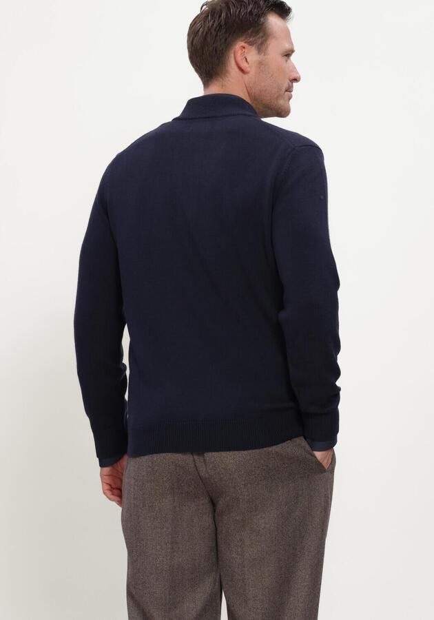STEFANO LAURAN Heren Truien & Vesten Double Knit Zip Donkerblauw - Foto 3