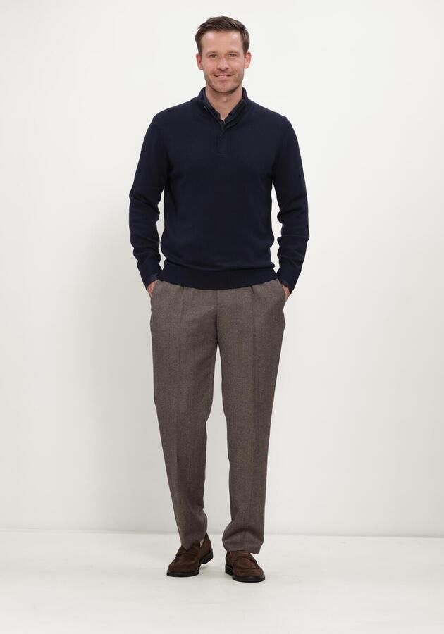 STEFANO LAURAN Heren Truien & Vesten Double Knit Zip Donkerblauw - Foto 4