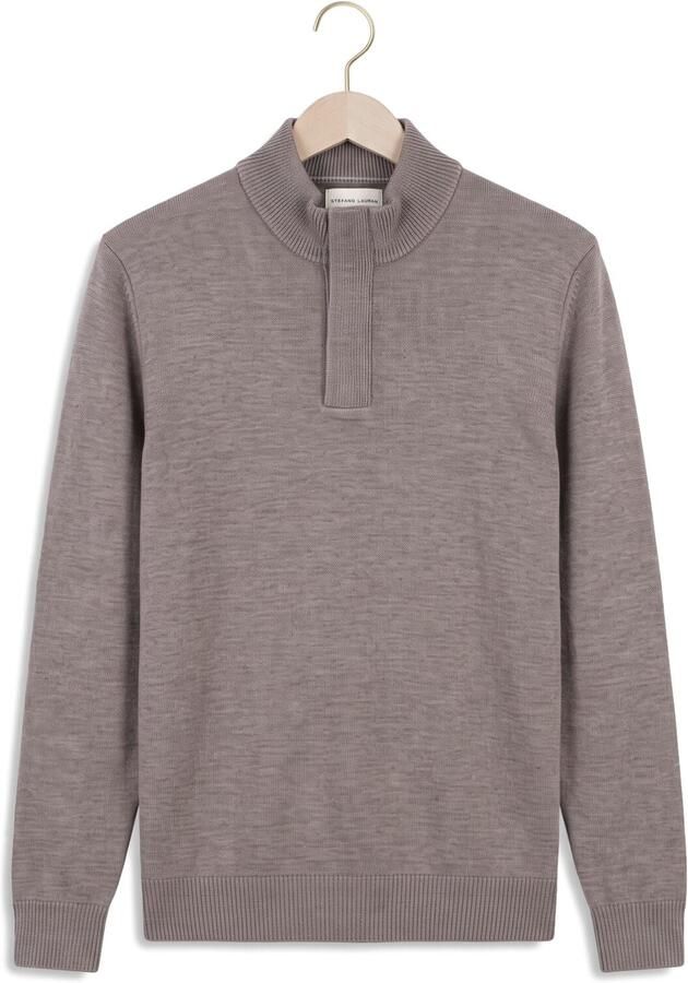 STEFANO LAURAN Heren Truien & Vesten Double Knit Zip Taupe - Foto 2