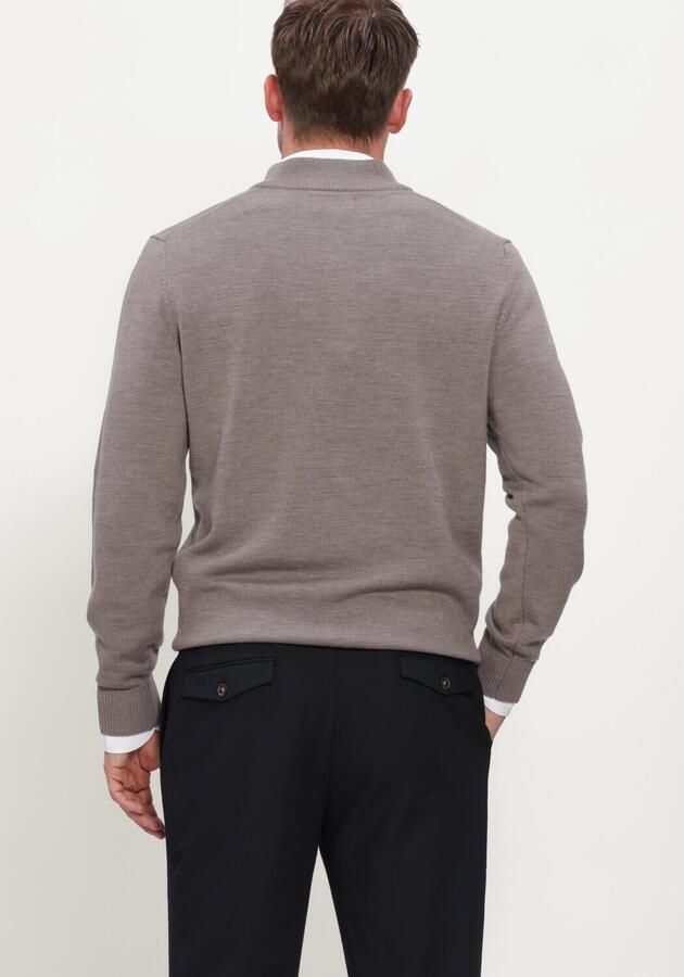 STEFANO LAURAN Heren Truien & Vesten Double Knit Zip Taupe - Foto 3
