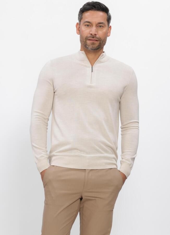 STEFANO LAURAN Heren Truien & Vesten Half Zip Anders Beige