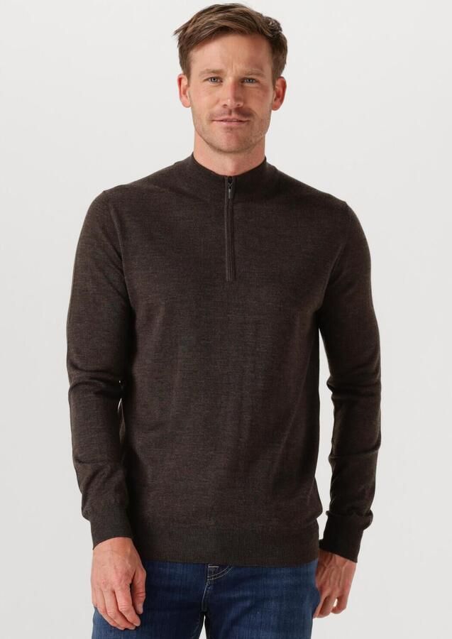 STEFANO LAURAN Heren Truien & Vesten Half Zip Anders Bruin - Foto 4