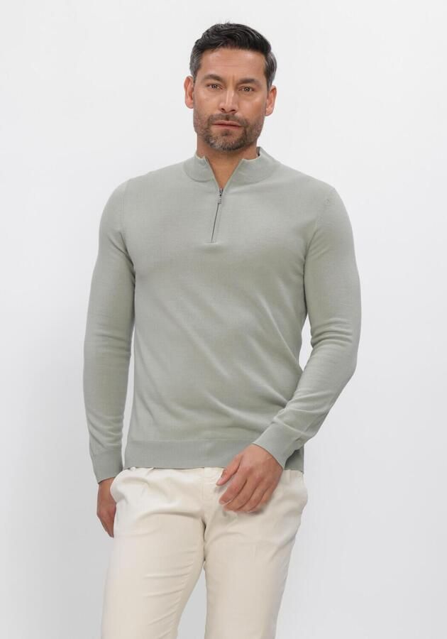 STEFANO LAURAN Heren Truien & Vesten Half Zip Anders Groen