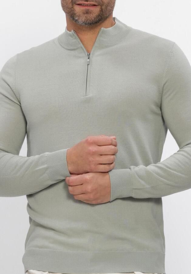 STEFANO LAURAN Heren Truien & Vesten Half Zip Anders Groen - Foto 3